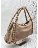 BALLY BRAIDED SHOULDER BAG IN BEIGE LEATHER