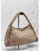 BALLY BRAIDED SHOULDER BAG IN BEIGE LEATHER