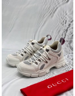 GUCCI FLASHTREK SNEAKERS SIZE 8.5 IN WHITE