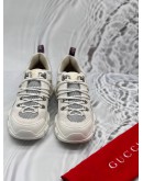 GUCCI FLASHTREK SNEAKERS SIZE 8.5 IN WHITE