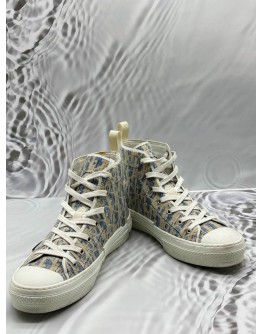 CHRISTIAN DIOR B23 HIGH TOP SNEAKERS SIZE 42 IN BLUE WITH OFF WHITE