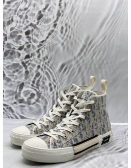 CHRISTIAN DIOR B23 HIGH TOP SNEAKERS SIZE 42 IN BLUE WITH OFF WHITE