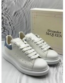 (LIKE NEW) ALEXANDER MCQUEEN OVERSIZED SNEAKERS SIZE 41.5 IN WHITE WITH BLUE
