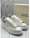 (LIKE NEW) ALEXANDER MCQUEEN OVERSIZED SNEAKERS SIZE 41.5 IN WHITE WITH BLUE