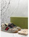 (LIKE NEW) GUCCI SCREENER LOW TOP SNEAKERS SIZE 9 IN BEIGE -FULL SET- 