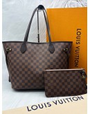 LOUIS VUITTON NEVERFULL MM IN BROWN DAMIER EBENE CANVAS -FULL SET-