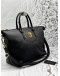 VERSACE LA MEDUSA TOTE BAG IN BLACK LEATHER