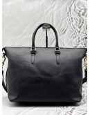 VERSACE LA MEDUSA TOTE BAG IN BLACK LEATHER