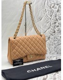 CHANEL JUMBO CLASSIC FLAP SHOULDER BAG IN CARAMEL LAMBSKIN LEATHER