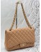 CHANEL JUMBO CLASSIC FLAP SHOULDER BAG IN CARAMEL LAMBSKIN LEATHER