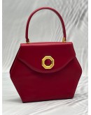 BALLY TOP HANDLE BAG IN RED LEATHER