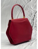 BALLY TOP HANDLE BAG IN RED LEATHER