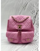 CHANEL DUMA BACKPACK IN PINK CAVIAR LEATHER -FULL SET-