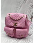 CHANEL DUMA BACKPACK IN PINK CAVIAR LEATHER -FULL SET-