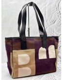 BALLY GEOMETRIC TOTE BAG IN MULTICOLOR CANVAS WITH LEATHER