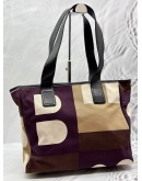 BALLY GEOMETRIC TOTE BAG IN MULTICOLOR CANVAS WITH LEATHER