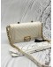 CHANEL BOY SMALL SHOULDER BAG IN OFF WHITE LAMBSKIN LEATHER