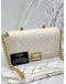 CHANEL BOY SMALL SHOULDER BAG IN OFF WHITE LAMBSKIN LEATHER