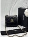 MICROCHIP CHANEL TRENDY CC IN BLACK LAMBSKIN LEATHER -FULL SET-