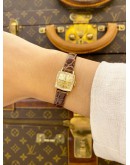 ROLEX VINTAGE PRECISION LADIES 18K 750 YELLOW GOLD REF 2628 GOLD DIAL 15MM X 15MM MANUAL WINDING WATCH