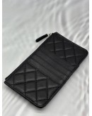 CHANEL CLASSIC FLAT WALLET IN BLACK CAVIAR LEATHER