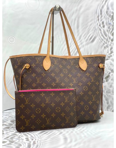 LOUIS VUITTON NEVERFULL MM IN BROWN MONOGRAM CANVAS 