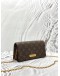 LOUIS VUITTON LILY WALLET ON CHAIN IN BROWN MONOGRAM CANVAS -FULL SET-