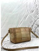 BLUE LABEL CRESTBRIDGE CROSSBODY BAG IN BEIGE CANVAS WITH LEATHER