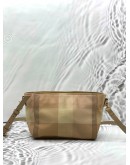 BLUE LABEL CRESTBRIDGE CROSSBODY BAG IN BEIGE CANVAS WITH LEATHER