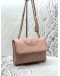 TORY BURCH FLEMING CONVERTIBLE SHOULDER BAG IN LIGHT PINK LEATHER