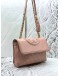TORY BURCH FLEMING CONVERTIBLE SHOULDER BAG IN LIGHT PINK LEATHER