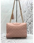 TORY BURCH FLEMING CONVERTIBLE SHOULDER BAG IN LIGHT PINK LEATHER