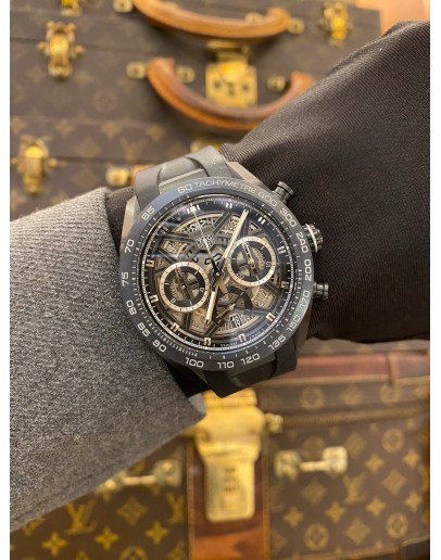 2024 TAG HEUER CARRERA CHRONOGRAPH EXTREME SPORT REF CBU2080 SKELETON DIAL 44MM AUTOMATIC WATCH -FULL SET-