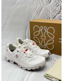 LOEWE X ON CLOUDVENTURE SNEAKERS SIZE 41 IN WHITE MESH FABRIC -FULL SET-