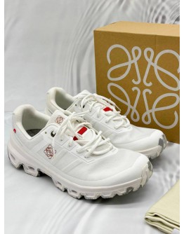 LOEWE X ON CLOUDVENTURE SNEAKERS SIZE 41 IN WHITE MESH FABRIC -FULL SET-