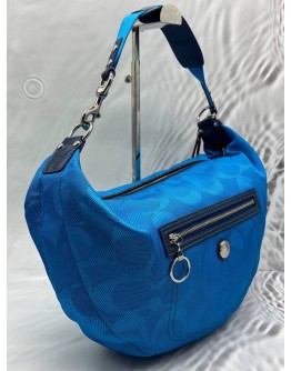 COACH DAISY HOBO SHOULDER BAG IN BLUE CC SIGNATURE CANVAS 