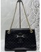 GUCCI EMILY LARGE SHOULDER BAG IN BLACK GG GUCCISSIMA LEATHER