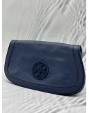TORY BURCH AMANDA CHAIN BAG IN BLUE LEATHER