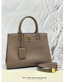 BURBERRY SMALL FRANCES TOTE BAG IN LIGHT BROWN GRAINED CALFSKIN LEATHER