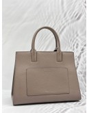 BURBERRY SMALL FRANCES TOTE BAG IN LIGHT BROWN GRAINED CALFSKIN LEATHER