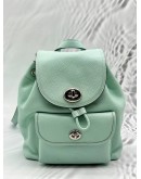 COACH MINI TURNLOCK RUCKSACK BACKPACK IN MINT GREEN LEATHER