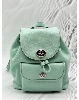 COACH MINI TURNLOCK RUCKSACK BACKPACK IN MINT GREEN LEATHER