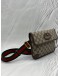 GUCCI NEO VINTAGE BELT BAG IN BEIGE GG SUPREME CANVAS WITH BROWN LEATHER