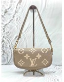 (LIKE NEW) LOUIS VUITTON IVY WALLET ON CHAIN IN TOURTERELLE WITH CREME MONOGRAM EMPREINTE LEATHER -FULL SET-
