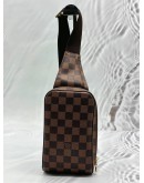 LOUIS VUITTON GERONIMOS CROSSBODY BAG IN BROWN DAMIER EBENE CANVAS