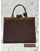 LOUIS VUITTON DEESSE LIMITED EDITION HANDLE BAG IN BROWN OSTRICH LEATHER