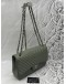 CHANEL JUMBO CLASSIC CHEVRON DOUBLE FLAP BAG IN LIGHT OLIVE GREEN CAVIAR LEATHER