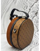 LOUIS VUITTON PETITE BOITE CHAPEAU IN MULTICOLOR MONOGRAM REVERSE CANVAS WITH PRINTED LEOPARD