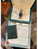 ROLEX DATEJUST 36 JUBILEE DIAMOND REF 16030 BLACK DIAL 36MM AUTOMATIC WATCH -FULL SET-
