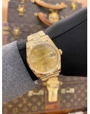 ROLEX DAY-DATE 36 PRESIDENT 18K 750 YELLOW GOLD REF 18238 GOLD CHAMPAGNE DIAMOND DIAL 36MM AUTOMATIC WATCH -FULL SET-